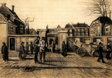 Репродукция картины "entrance to the pawn bank, the hague" художника "ван гог винсент"