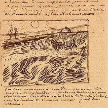 Копия картины "enclosed field with ploughman" художника "ван гог винсент"