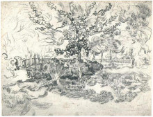 Картина "garden of the asylum" художника "ван гог винсент"