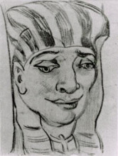 Репродукция картины "mask of an egyptian mummy 4" художника "ван гог винсент"