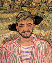 Копия картины "portrait of a young peasant" художника "ван гог винсент"