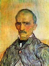 Репродукция картины "portrait of trabuc, an attendant at saint-paul hospital" художника "ван гог винсент"