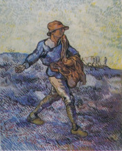 Картина "the sower (after millet)" художника "ван гог винсент"