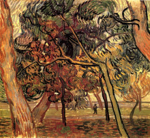 Копия картины "study of pine trees" художника "ван гог винсент"
