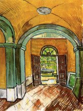 Картина "the entrance hall of saint-paul hospital" художника "ван гог винсент"