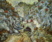 Копия картины "the ravine of the peyroulets" художника "ван гог винсент"