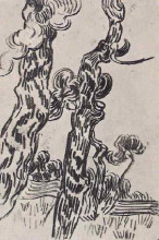 Картина "two pinetrees" художника "ван гог винсент"