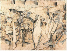 Репродукция картины "arums" художника "ван гог винсент"