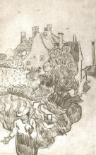 Копия картины "a house at auvers" художника "ван гог винсент"