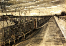 Репродукция картины "country road" художника "ван гог винсент"