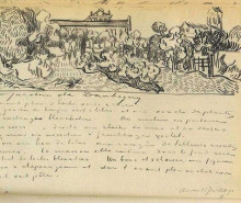Копия картины "daubigny&#39;s garden with black cat" художника "ван гог винсент"