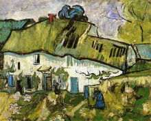 Копия картины "farmhouse with two figures" художника "ван гог винсент"