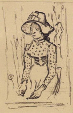 Копия картины "girl with straw hat, sitting in the wheat" художника "ван гог винсент"