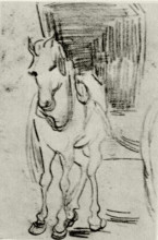 Репродукция картины "horse and carriage" художника "ван гог винсент"