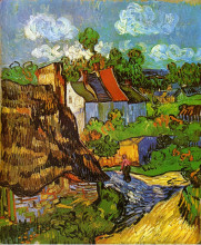 Копия картины "houses in auvers 2" художника "ван гог винсент"