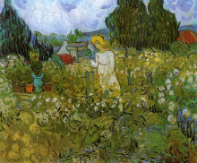 Копия картины "mademoiselle gachet in her garden at auvers-sur-oise" художника "ван гог винсент"