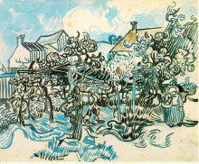 Копия картины "old vineyard with peasant woman" художника "ван гог винсент"