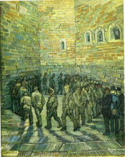 Картина "prisoners exercising (prisoners round)" художника "ван гог винсент"