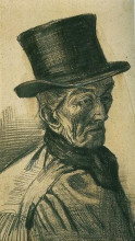 Картина "man with top hat" художника "ван гог винсент"