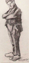 Репродукция картины "man, standing with arms folded" художника "ван гог винсент"