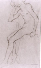 Картина "seated nude after bargues" художника "ван гог винсент"