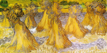 Репродукция картины "sheaves of wheat" художника "ван гог винсент"