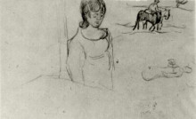 Картина "sheet with a few sketches of figures" художника "ван гог винсент"