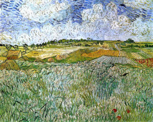Репродукция картины "the plain at auvers" художника "ван гог винсент"