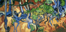 Копия картины "tree roots" художника "ван гог винсент"
