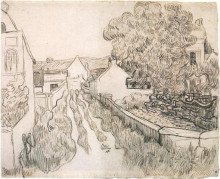 Картина "village street" художника "ван гог винсент"