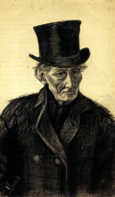 Копия картины "old man with a top hat" художника "ван гог винсент"