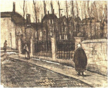 Копия картины "old street the paddemoes" художника "ван гог винсент"
