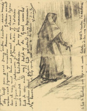 Копия картины "old woman seen from behind" художника "ван гог винсент"
