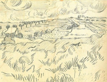 Картина "wheat fields" художника "ван гог винсент"