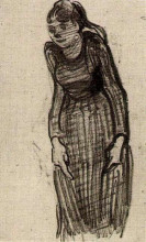 Репродукция картины "woman standing" художника "ван гог винсент"