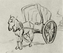 Репродукция картины "carriage" художника "ван гог винсент"