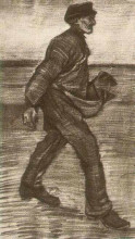 Репродукция картины "sower" художника "ван гог винсент"