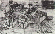Картина "two boys near a cart" художника "ван гог винсент"