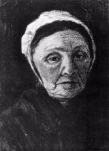 Копия картины "woman with white bonnet, sien&#39;s mother" художника "ван гог винсент"