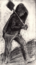 Копия картины "coal shoveler" художника "ван гог винсент"