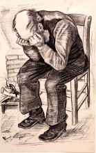 Репродукция картины "worn out" художника "ван гог винсент"