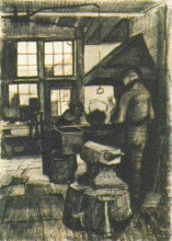 Репродукция картины "blacksmith shop" художника "ван гог винсент"