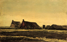 Копия картины "cottages" художника "ван гог винсент"