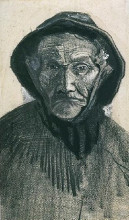 Репродукция картины "fisherman with sou&#39;wester, head" художника "ван гог винсент"