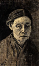 Картина "head of a woman" художника "ван гог винсент"