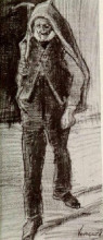 Картина "orphan man with pickax on his shoulder" художника "ван гог винсент"