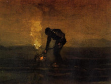 Картина "peasant burning weeds" художника "ван гог винсент"