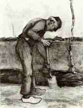 Репродукция картины "digger" художника "ван гог винсент"