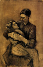 Картина "woman with a child on her lap" художника "ван гог винсент"