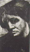 Картина "woman&#39;s head" художника "ван гог винсент"
